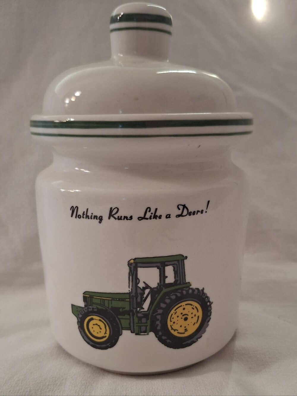 Gibson John Deere 6 Inch Jar With Lid- Tractor Farmcore Americana